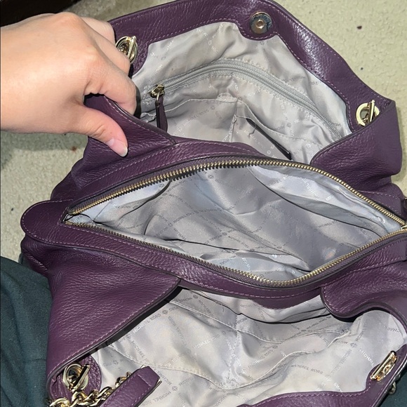 Michael Kors Dark Purple Shoulder Bag - Picture 4 of 8